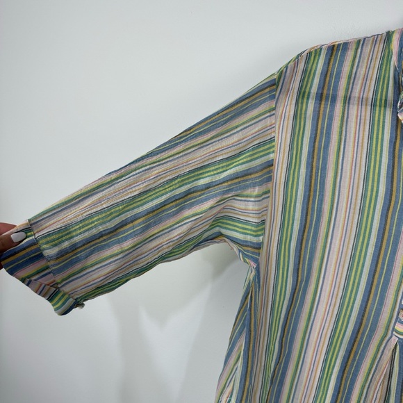 Maeve Anthropologie 100% Cotton Striped Tunic Top Beach Coastal Summer - Picture 3 of 6